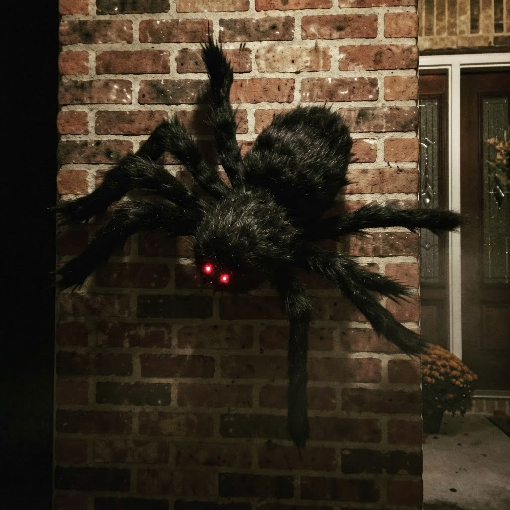 Large Black Spider for Halloween, Giant Spider Decoration, Professional Accessories, for Outdoor Yard, Scary Decoration