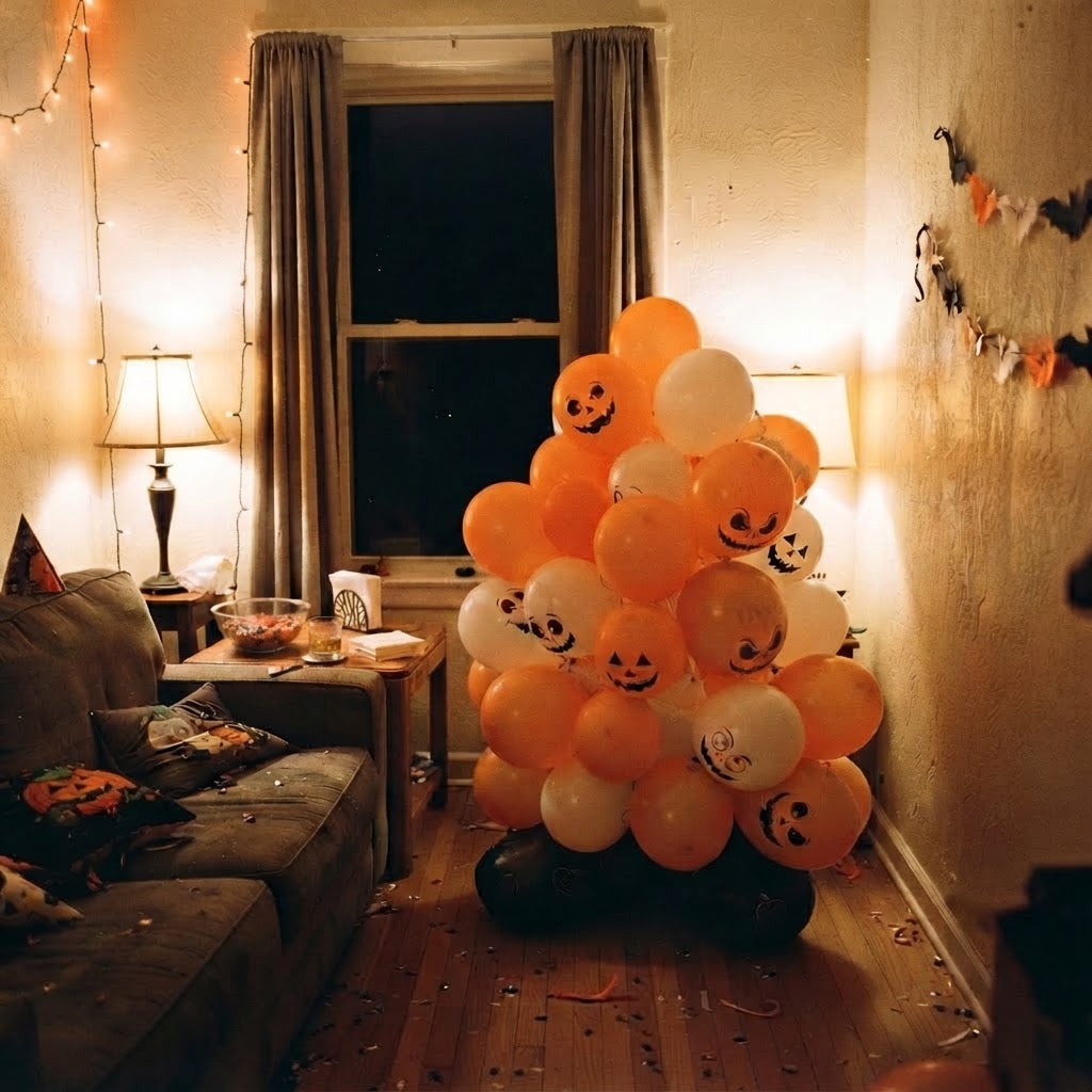 Jumbo Halloween Balloon Standing Pumpkin Pile, Indoor Outdoor Party Decor, Holiday Gift, Halloween Decoration Atmosphere Balloon