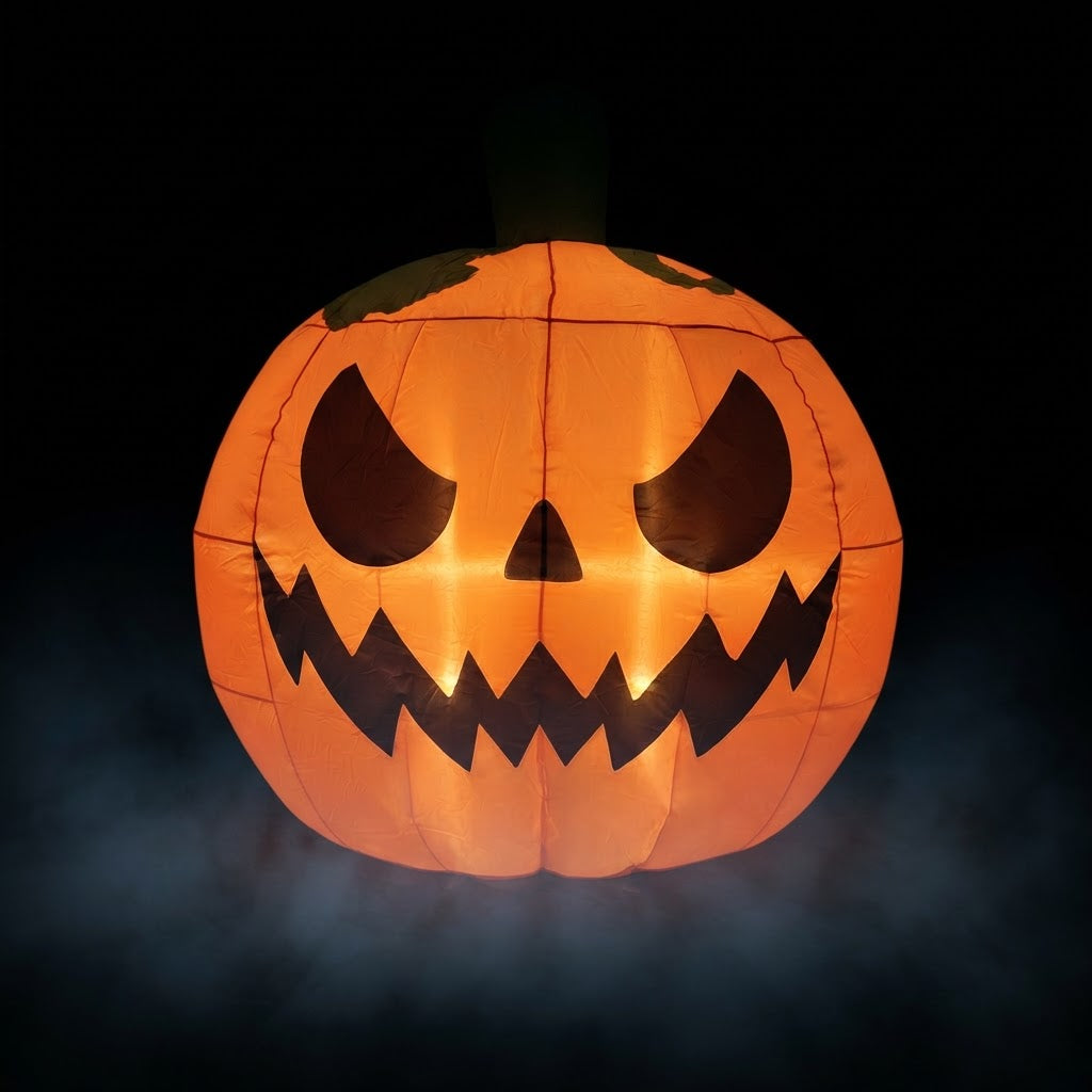 10FT Tall Halloween Giant Inflatables Pumpkin with Built-In LED Lights Outdoor Decorations, Halloween Blow up Pumpkin